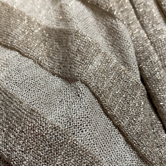 INC International Concepts Women Open Front Cardigan Shimmer Gold Size XS - Picture 3 of 6